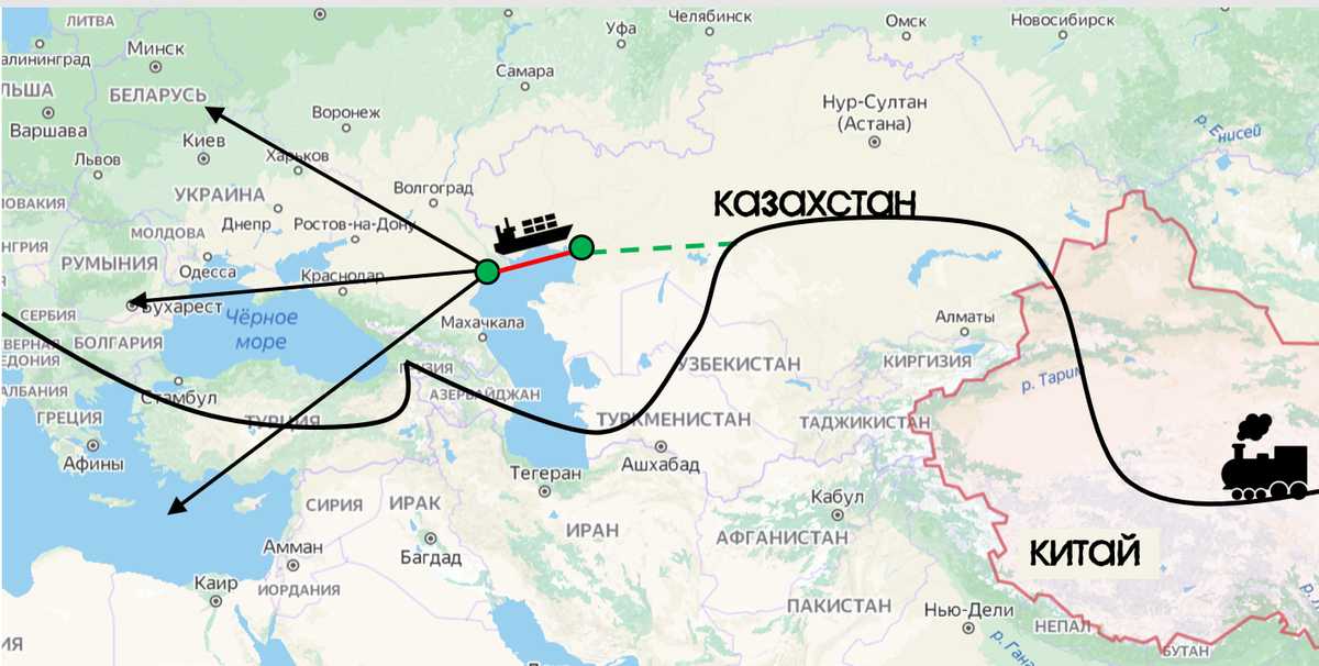 маршрут нового "Шелкового пути"